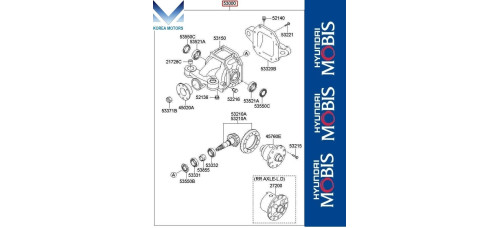 50-501 zadniy differential kia mohave 2016-19